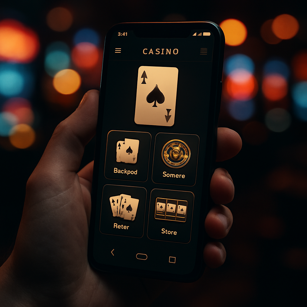 A smartphone displaying modern mobile interfaces of new online casinos in South Africa